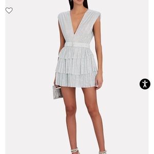 SABINA MUSAYEV
Skylar Tiered Metallic Knit Mini Dress